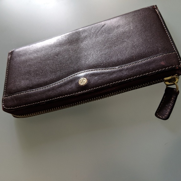 Gold Pfeil brown and gold wallet for women - Picture 5 of 6